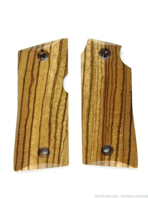 -Finished Zebrawood Colt Mustang Pocketlite Grips